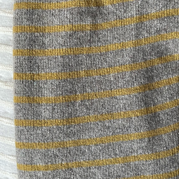 EUC Eileen Fisher bateau neck boxy Yak/wool blend gray striped sweater, PP PXS - Picture 3 of 4